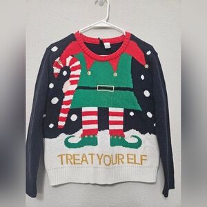Divided HM small Christmas knit crew neck treat your elf ugly festive sweater